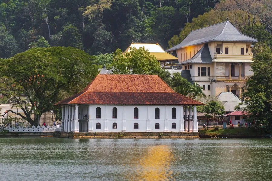 Kandy Lake and the Temple of the Sacred Tooth Relic